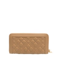 LOVE MOSCHINO QUILTED Portofel mare cu fermoar bej - Portofele femei - 3