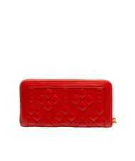 LOVE MOSCHINO QUILTED Portofel mare cu fermoar RED - Portofele femei - 3