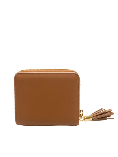 ESSENTIAL Portofel mic cu ciucuri și fermoar PIELE - Portofele femei