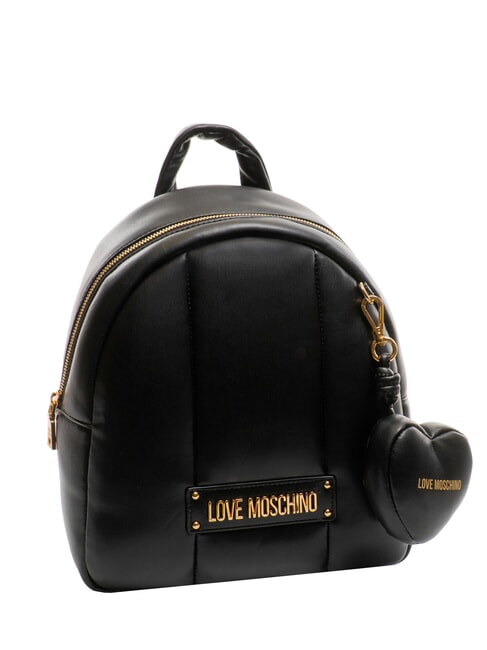 PUFFY LOGO Rucsac cu buzunar cu inimă negru/roșu/negru - Genți femei