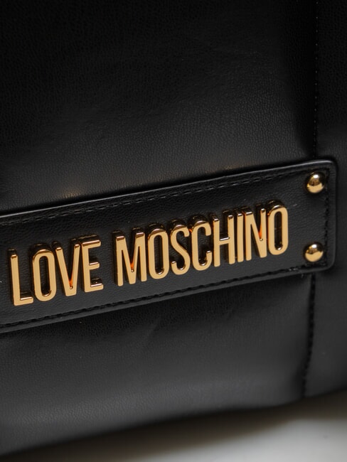 PUFFY LOGO Rucsac cu buzunar cu inimă negru/roșu/negru - Genți femei