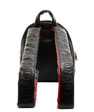 LOVE MOSCHINO PUFFY LOGO Rucsac cu buzunar cu inimă negru/roșu/negru - Genți femei - 4