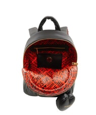LOVE MOSCHINO PUFFY LOGO Rucsac cu buzunar cu inimă negru/roșu/negru - Genți femei - 5