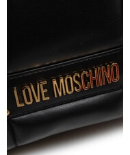 LOVE MOSCHINO PUFFY LOGO Geantă de umăr cu buzunar cu inimă negru/roșu/negru - Genți femei - 3
