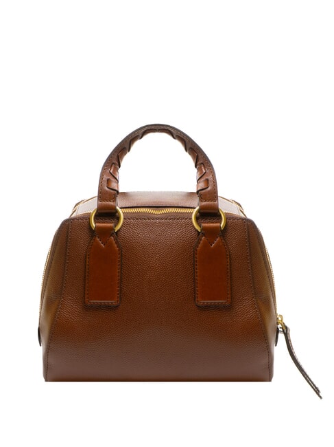 INES Geantă tip ghiozdan din piele cu curea de umăr BROWN - Genți femei