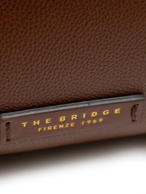 INES Geantă tip ghiozdan din piele cu curea de umăr BROWN - Genți femei