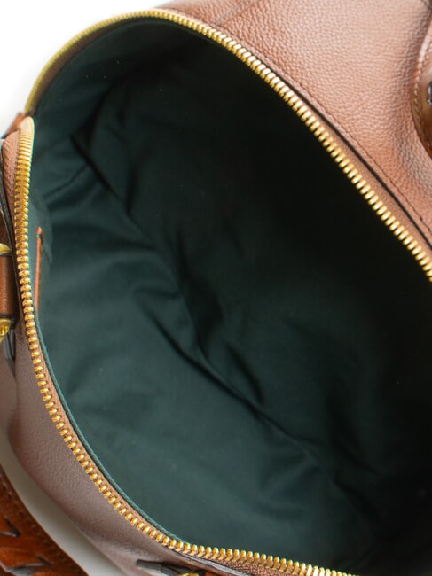 INES Geantă tip ghiozdan din piele cu curea de umăr BROWN - Genți femei