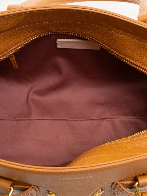 YORK Geantă de m&acirc;nă din piele ciocănită CUIR - Genți femei