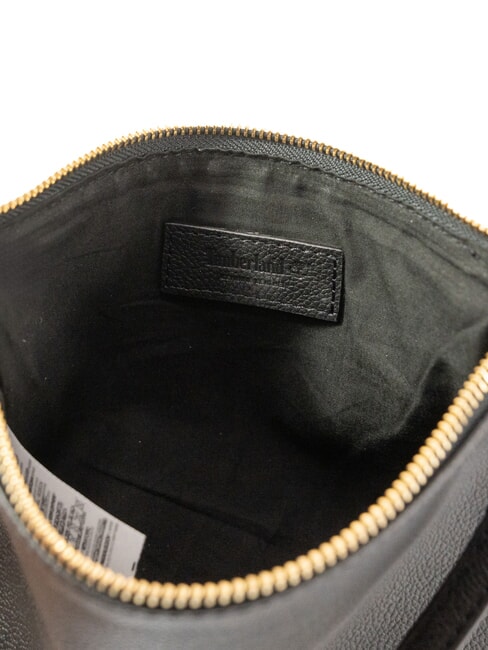 SMALL Geantă mică de piele cu mâner negru - Genți femei