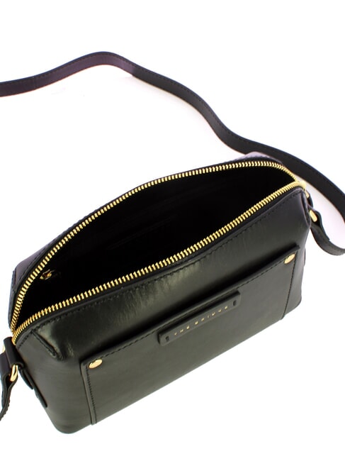 CECILIA Geanta de umar din piele Negru de aur - Genți femei