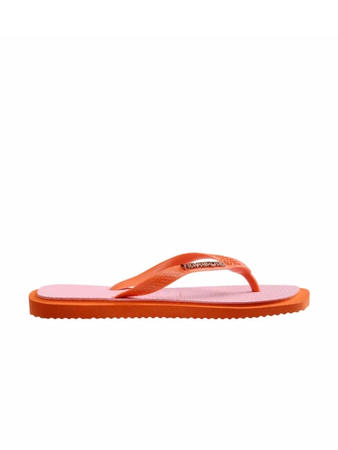 TOP SQUARE FUSION Papuci flip-flop portocaliu apus de soare - Pantofi femei