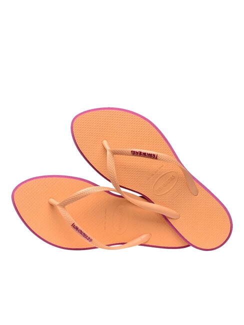 SLIM POINT Papuci flip-flop gumă de trandafir - Pantofi femei