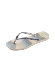 HAVAIANAS STYLESLIM SQUARE GLITTER Sandale pătrate bej/argintiu metalic - Pantofi femei - 3