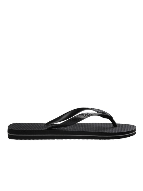 TOP RUBBER LOGO FILETE Papuci flip-flop BLACK - Pantofi bărbați
