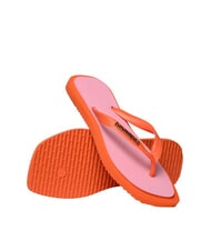 HAVAIANAS TOP SQUARE FUSION Papuci flip-flop portocaliu apus de soare - Pantofi femei - 5
