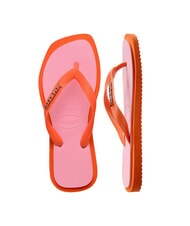 HAVAIANAS TOP SQUARE FUSION Papuci flip-flop portocaliu apus de soare - Pantofi femei - 4