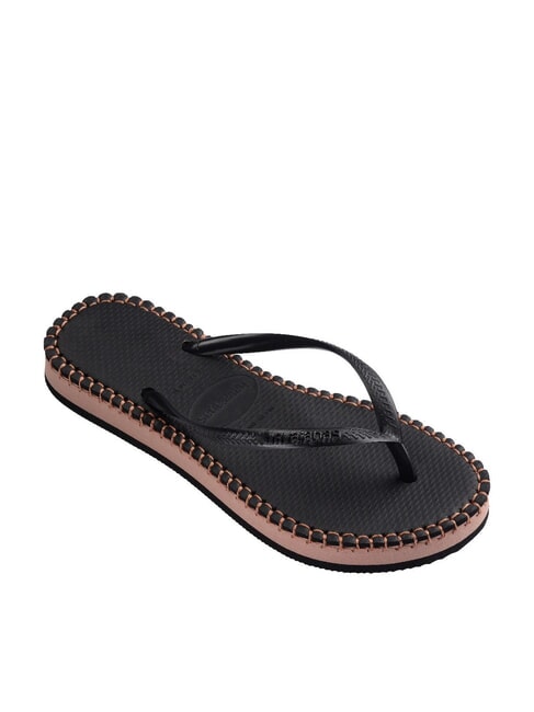 SLIM FLATFORM Papuci flip-flop BLACK - Pantofi femei