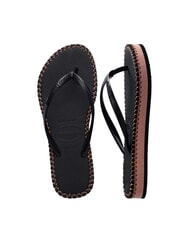 HAVAIANAS SLIM FLATFORM Papuci flip-flop BLACK - Pantofi femei - 4