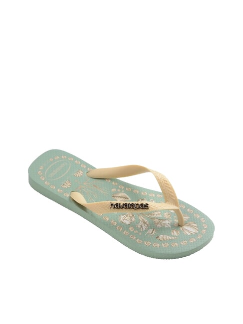 TOP TROPICALIA Papuci flip-flop coastă verde - Pantofi femei