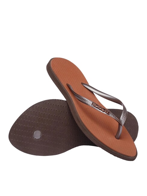 SLIM POINT Papuci flip-flop Darkbro - Pantofi femei