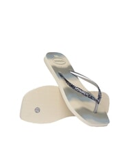 HAVAIANAS STYLESLIM SQUARE GLITTER Sandale pătrate bej/argintiu metalic - Pantofi femei - 6