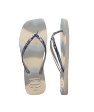 HAVAIANAS STYLESLIM SQUARE GLITTER Sandale pătrate bej/argintiu metalic - Pantofi femei - 5