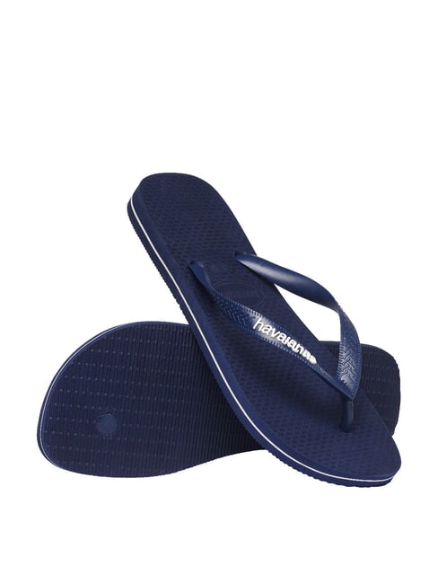 TOP RUBBER LOGO FILETE Papuci flip-flop navyblu - Pantofi bărbați