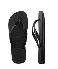 HAVAIANAS TOP RUBBER LOGO FILETE Papuci flip-flop BLACK - Pantofi bărbați - 4