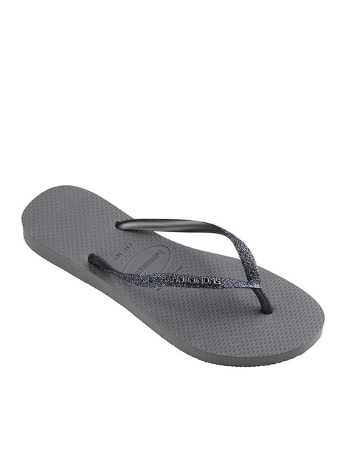 SLIM GLITTER II Papuci flip-flop gri/grafit - Pantofi femei