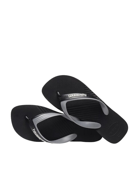 DUAL Papuci flip-flop negru/gri oțel - Pantofi bărbați