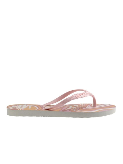 FANTASIA STYLE Papuci flip-flop alb/roz - Pantofi femei