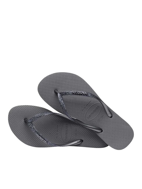 SLIM GLITTER II Papuci flip-flop gri/grafit - Pantofi femei