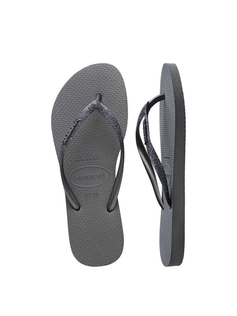 SLIM GLITTER II Papuci flip-flop gri/grafit - Pantofi femei