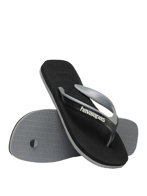 DUAL Papuci flip-flop negru/gri oțel - Pantofi bărbați
