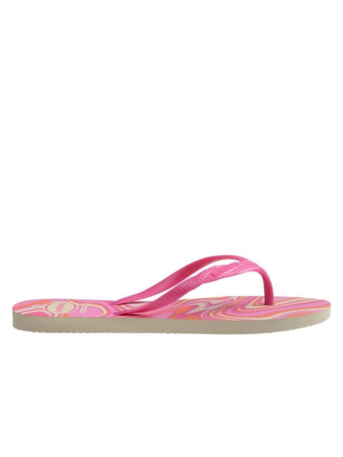 FANTASIA STYLE Papuci flip-flop bej/roz - Pantofi femei