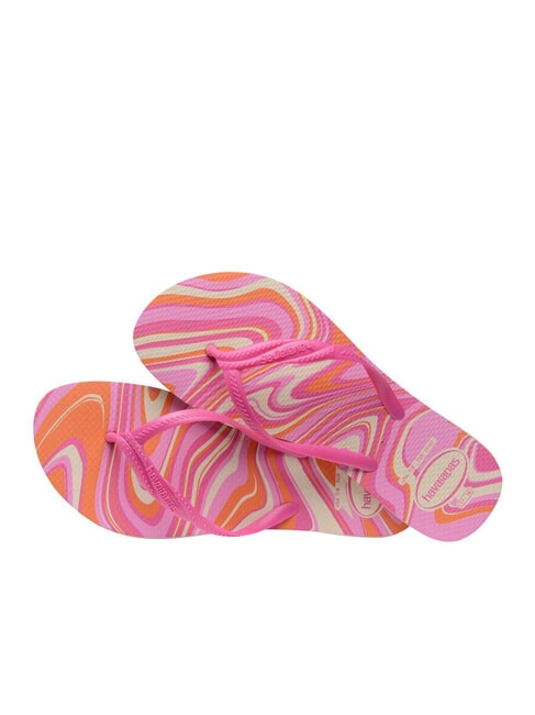 FANTASIA STYLE Papuci flip-flop bej/roz - Pantofi femei