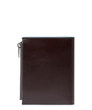 PIQUADRO BLUE SQUARE Portofel vertical din piele MAHOGANY - Portofele bărbați - 3
