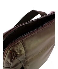 PIQUADRO MACBETH Geanta din piele extensibila MORO - Genți de umăr bărbați - 4