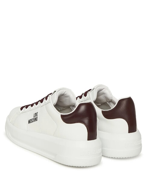 ECLIPSE50 Adidași din piele alb/burgundy - Pantofi femei