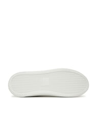 LOVE MOSCHINO ECLIPSE50 Adidași din piele alb/burgundy - Pantofi femei - 5