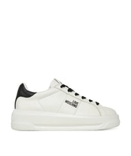 LOVE MOSCHINO ECLIPSE50 Adidași din piele alb negru - Pantofi femei - 2