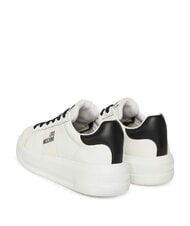 LOVE MOSCHINO ECLIPSE50 Adidași din piele alb negru - Pantofi femei - 3