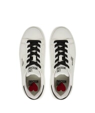 LOVE MOSCHINO ECLIPSE50 Adidași din piele alb negru - Pantofi femei - 4
