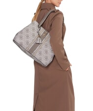 GUESS ERENIA Geantă de umăr logo taupe închis - Genți femei - 5