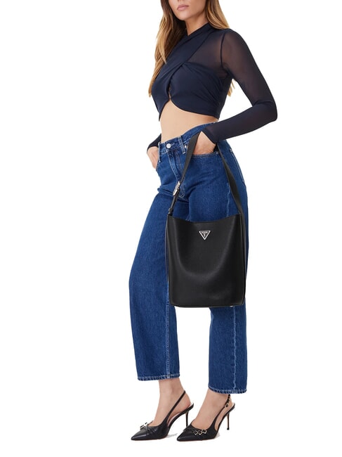 MERIDIAN 2 Geantă tip găleată cu husă BLACK - Genți femei