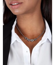 MORELLATO BAGLIORI Colier choker cu 4 inimioare STEEL - Lănțișoare - 3