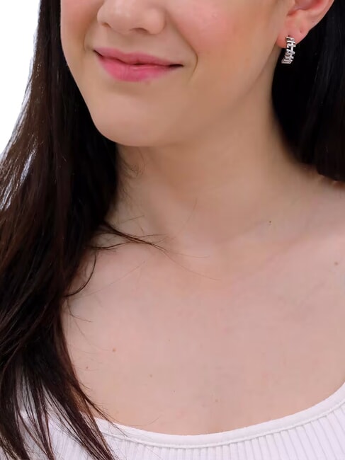 1CLASSE Cercei cu logo din argint oţel - Cercei