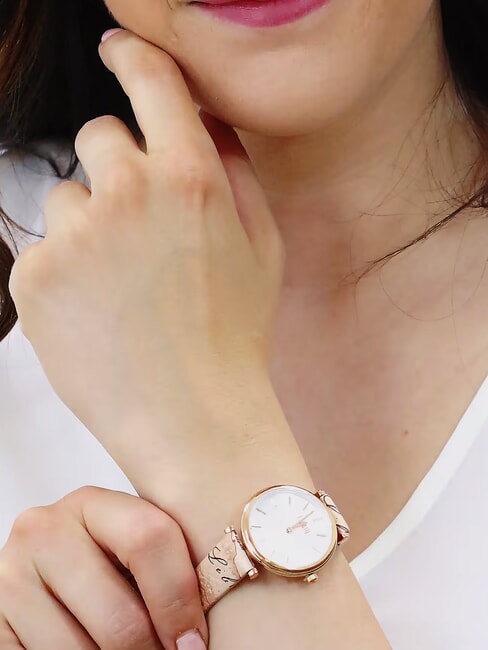 SARDEGNA Ceas cu curea din piele și funcție de cronometrare bej geografic - Ceasuri