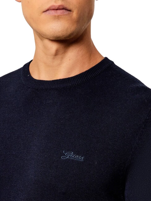 DANIEL Pulover cu guler rotund smartblue - Pulovere pentru bărbați