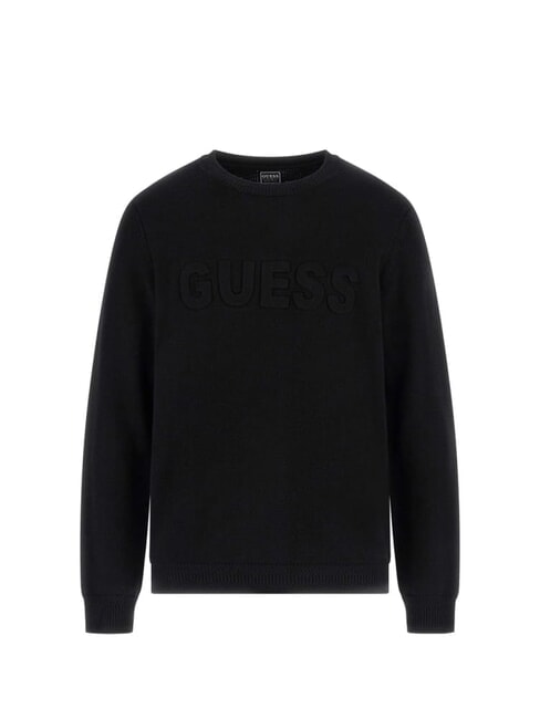 3D LOGO Pulover cu guler rotund jetbla - Pulovere pentru bărbați